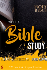 黑色 Bible Study Event Pinterest Graphic Template
