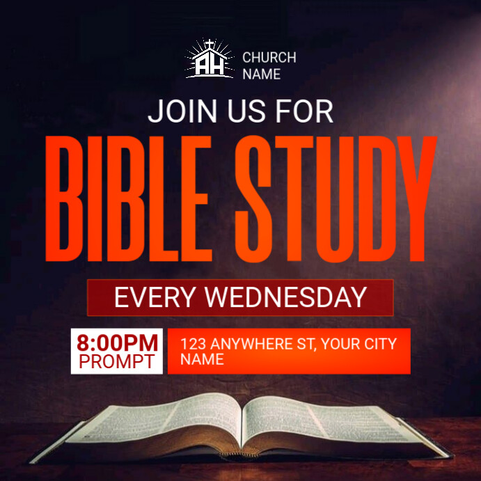 Black Professional Bible Study Instagram Post template