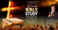 Zwart Bible Study Invitation Imagen Compartida en Facebook Template