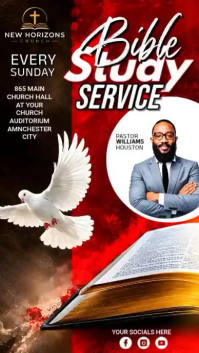 Black Bible Study Service Indaba yaku-Instagram Template