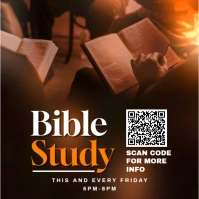 Black Professional Bible Study Square (1:1) template
