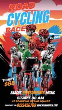 Black Professional Bike Racing Instagram Reel template