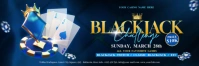 Black Professional Black Jack Challange Casino Poker  Twitter Banner template