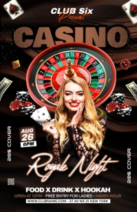 Black Professional Blackjack And Poker Night Tabloïd template