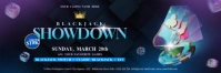 Black Professional Blackjack Showdown Caino Poker Twitter Banner template