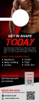 Black Professional Body Shape And Gym Promoti Door Hanger template