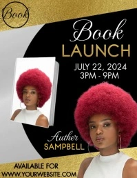 Black Professional Book Launch Flyer (us Lett template