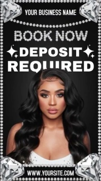 Black Professional Book Now Social Media Post Instagram Reel template