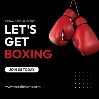 Black Professional Boxing Fight Night Instagram Post template