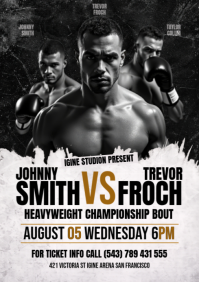 Black Boxing Match A4 Template