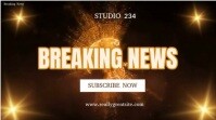 Black Professional Breaking News Video Digital Display (16:9) template