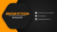 Black Professional Business Card Business Card Tarjeta de Presentación template