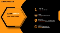 Black Professional Business Card Digital Disp 数字显示屏 (16:9) template