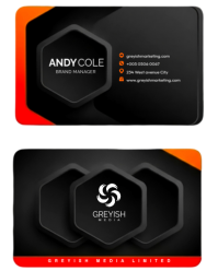 สีดำ Business Card Instagram Portrait Template