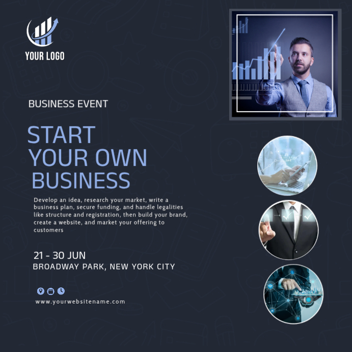 Copy of Black Professional Business Instagram Post | PosterMyWall