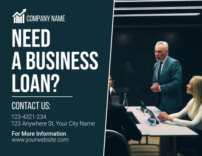 Black Professional Business Loan Flyer (us Letter) template