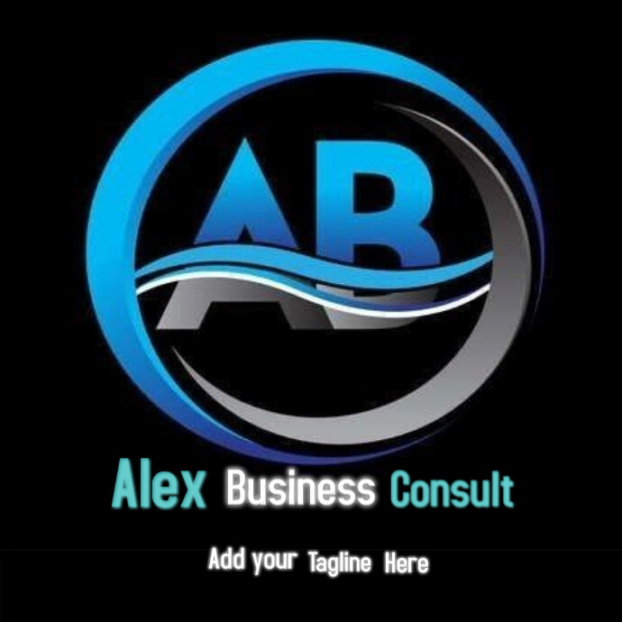 Black Professional Business Logo Design Ideas Template | PosterMyWall