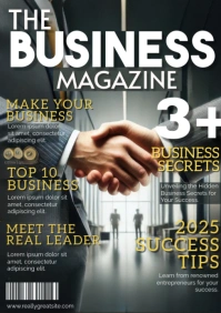 Black Professional Business Magazine Cover A5 template
