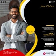 Black Professional Business Online Training Instagram Post template