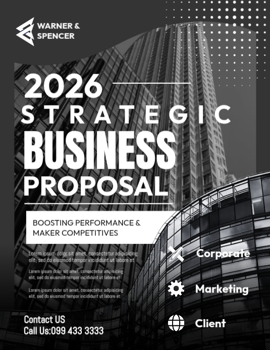 Black Professional Business Proposal Flyer Template | PosterMyWall