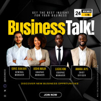 สีดำ Business Talk Event Instagram Post Template