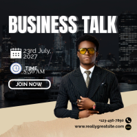 Preto Business Talk Event Instagram Post Template