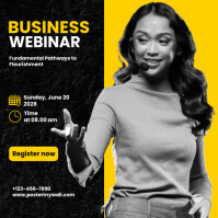 Black Professional Business Webinar Invitation Instagram Post template