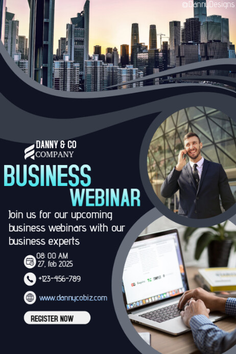Copy of Black Professional Business Webinar Poster | PosterMyWall