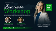 Black Professional Business Workshop Digital Display template