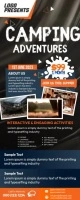 Black Professional Camping Adventures Roll Up Banner 2' × 5' template