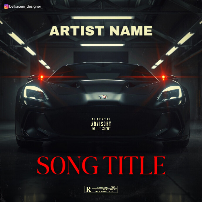 Black Professional Car  Album Cover Capa de álbum template