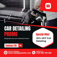 Black Car Detailing Promotion Post Instagram Template