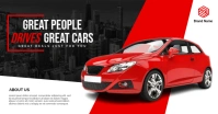 Black Professional Car Rental Ads Facebook Shared Image template