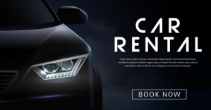 黑色 Car Rental Service Ibinahaging Larawan sa Facebook Template