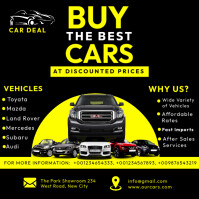 Black Professional Car Sale Instagram Post template