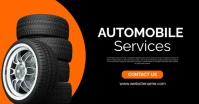 Black Professional Car Tire Service Facebook Shared Image template