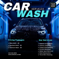 Black Professional Car Wash Services Instagram Post Video template