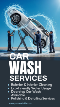 Black Professional Car Wash Services Instagram Story template
