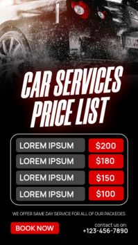 Black Professional Car Wash Services Instagram Story template