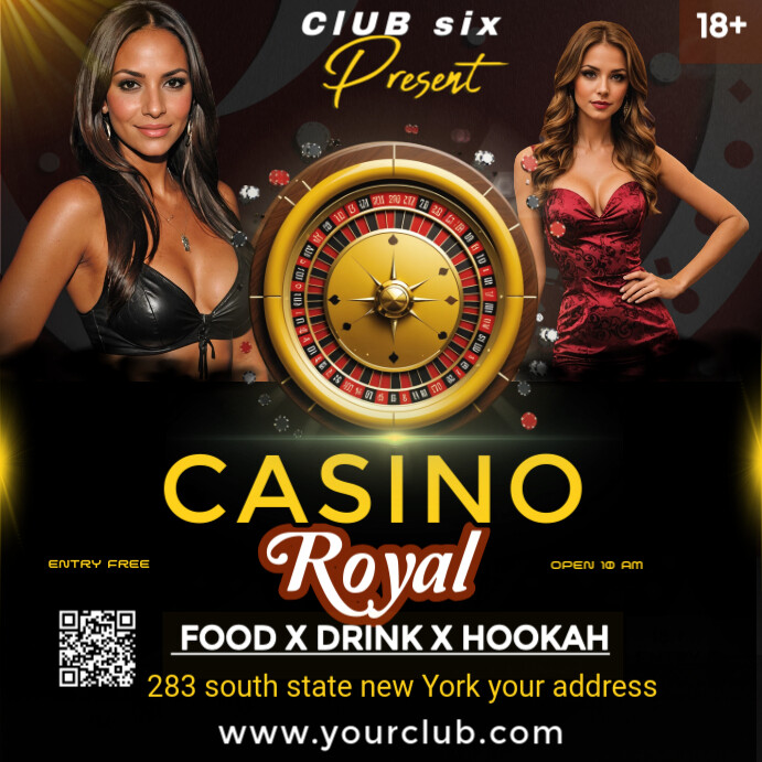 Black Professional Casino Royal  Square (1:1) template