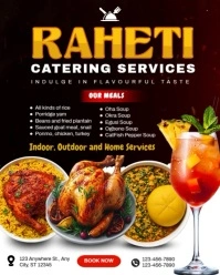 Black Professional Catering Services/ Restaurant And Bar  Instagram Portrait template