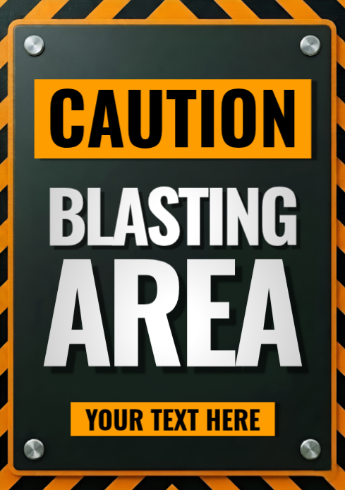 Black Caution Sign A4 Template | PosterMyWall