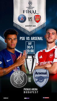 Black Professional Champions League Final Instagram Story template