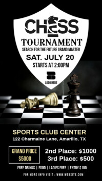 Black Professional Chess Tournament  Instagram Story template