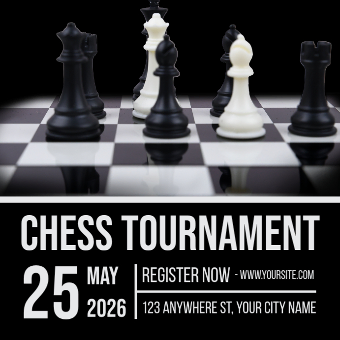 Chess Tournament Instagram Ad Template | PosterMyWall