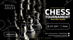Черный Black Professional Chess Tournament  Youtube Thumbnail YouTube Thumbnail Template