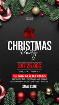 Black Professional Christmas Party Instagram Story template