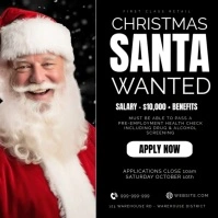 Black Professional Christmas Santa Wanted Ins Instagram Post template