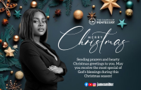 Azul Religious Christmas Greetings Tabloid Template
