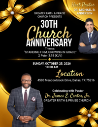 Black Church Anniversary Celebration Folder Template